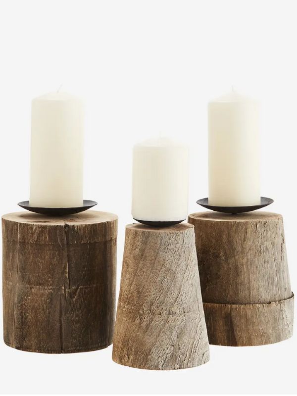 Recycled Wooden Candle Stands