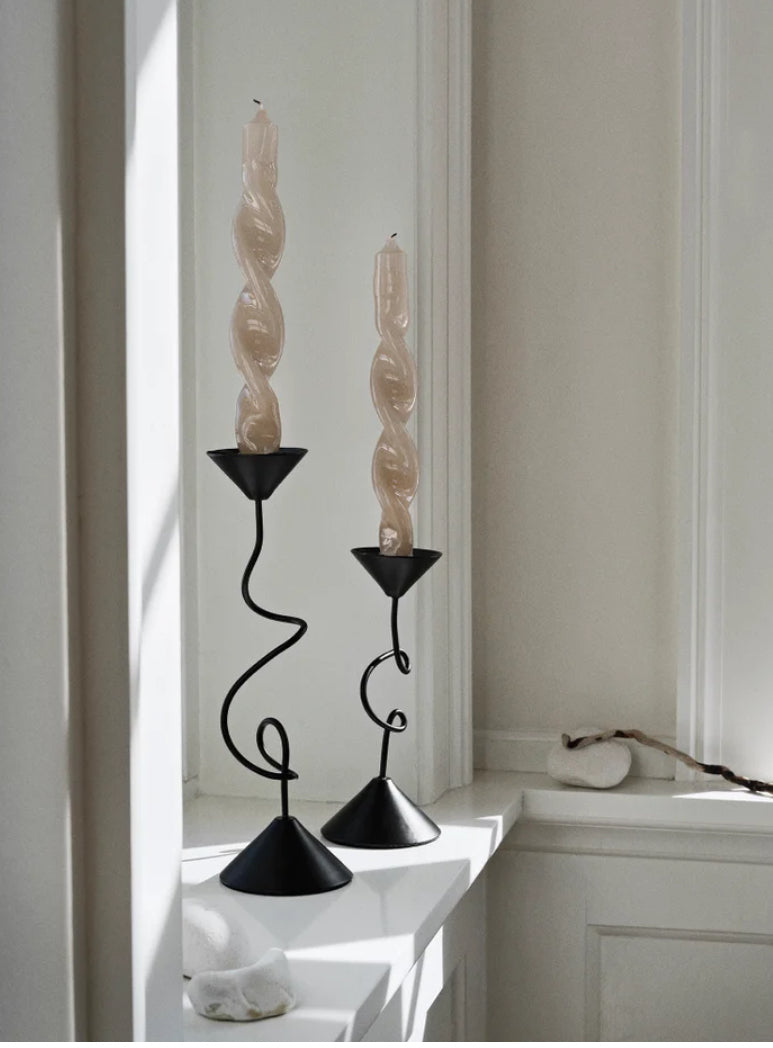 BROSTE Candleholder Selma Short - Black