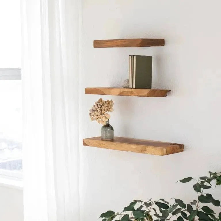 Teak Floating Shelf Large