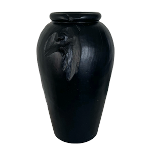Organic Teak Vase 40cm Black