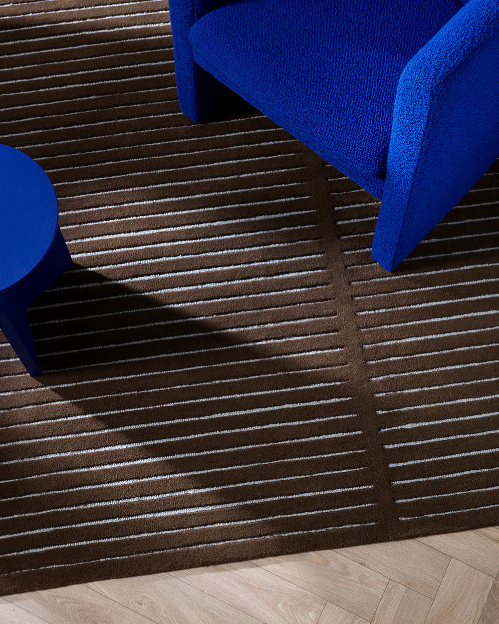 Stripe Chocolate Floor Rug