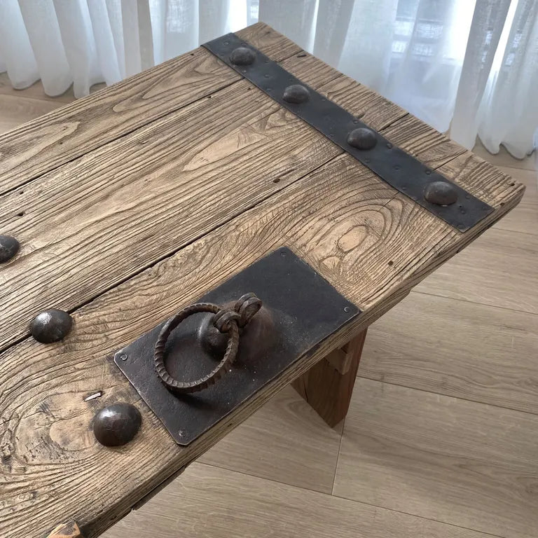 Antique Elm Door Coffee Table