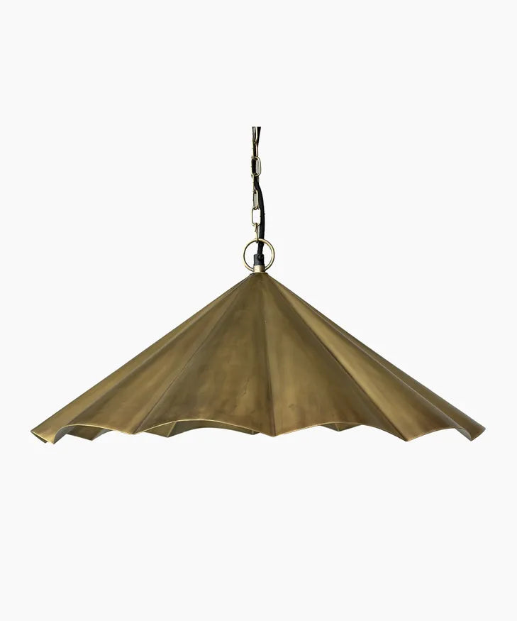 Scalloped Pendant Gold Large