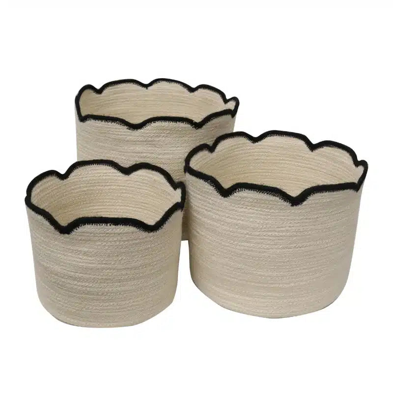 Jute Scallop Baskets