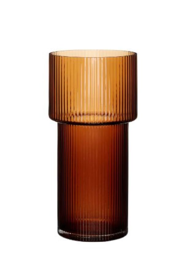 Ripple Vase Amber