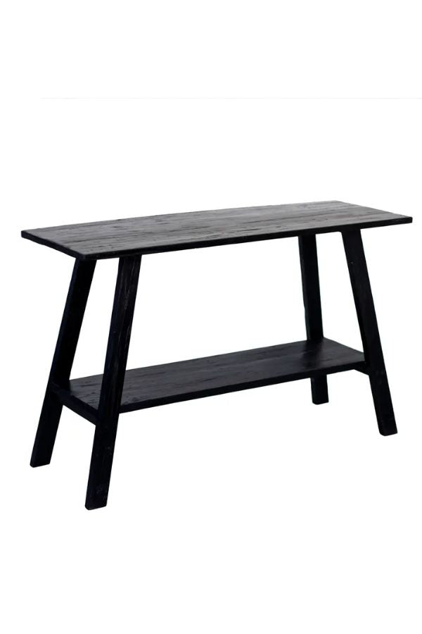 Reclaimed Teak Console - Black