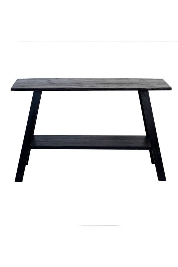 Reclaimed Teak Console - Black