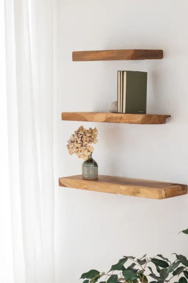 Teak Floating Shelf